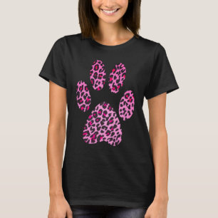 Roze Luipaardprint Poot Kat Jachtluipaard Jaguar S T-shirt