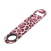 Roze Luipaardprint Snel Flesopener Speed Flessenopener (Voorkant Gekanteld)