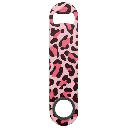 Roze Luipaardprint Snel Flesopener Speed Flessenopener (Achterkant)