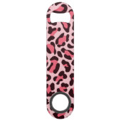Roze Luipaardprint Snel Flesopener Speed Flessenopener (Voorkant)