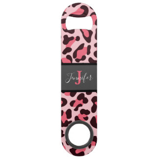 Roze Luipaardprint Snel Flesopener Speed Flessenopener