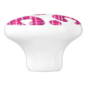 Roze luipaardprint tartan knop Schots (Zijkant)
