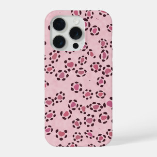 Roze Luipaardprint Telefoonhoes | Cute Blush Dier  iPhone 15 Pro Case