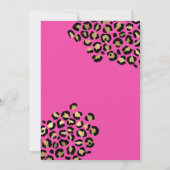 Roze Luipaardprint Uitnodiging voor de Bruiloftsdo (Achterkant)