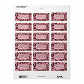 Roze Luipaardprint Wilde Retouradreslabels Etiket (Full Sheet)