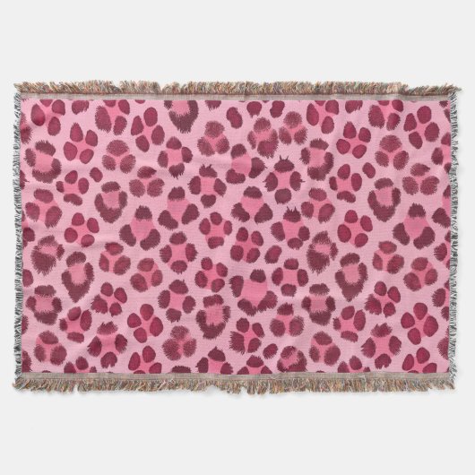 Roze Luipaardprintpatroon Deken (Voorkant)