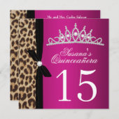 roze luiproze Quinceanera Kaart (Voorkant / Achterkant)