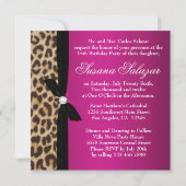 roze luiproze Quinceanera Kaart (Achterkant)