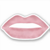 Roze Luscious Lips Sticker (Voorkant)