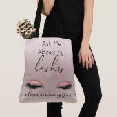 Roze Luxe Eyes Lashes Specialist Beauty Blogger Tote Bag (Dichtbij)
