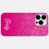 Roze Luxe Glitter en Ombre Case-Mate iPhone Case (Achterkant (horizontaal))