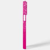 Roze Luxe Glitter en Ombre Case-Mate iPhone Case (Achterkant / Rechts)