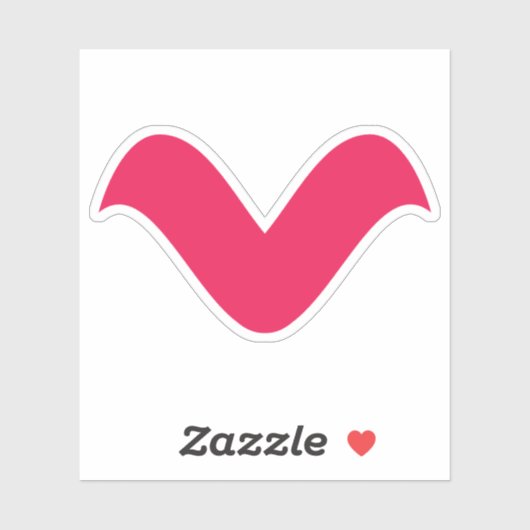 Roze luxe letter V monogram Sticker (Vel)