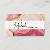 Roze luxe make-up artist Visitekaartje (Voorkant)