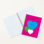 Roze luxe notitieboek met harten (Binnen)