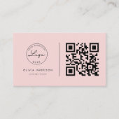 Roze luxemburalist QR Code Professional Visitekaartje (Voorkant)