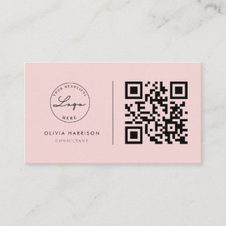 Roze luxemburalist QR Code Professional Visitekaartje
