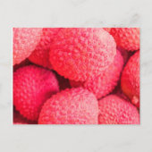  roze lychee fruitpatroon briefkaart (Voorkant)