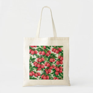 Roze Lychee Tropisch Botanisch Patroon Tote Bag