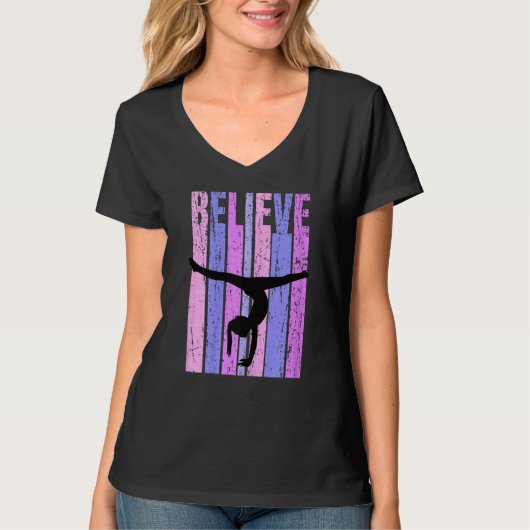 Roze lynast Coach Coaching Gymnast T-shirt (Voorkant)
