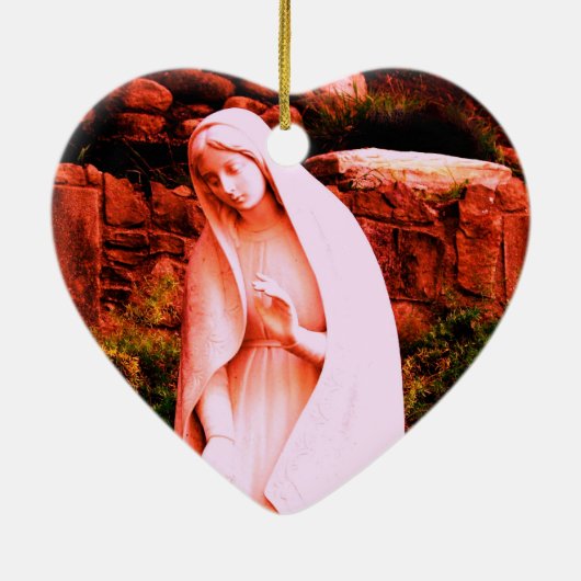 Roze Maagd Maria Ornament (Achterkant)