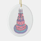 roze maagdarm keramisch ornament (Rechts)