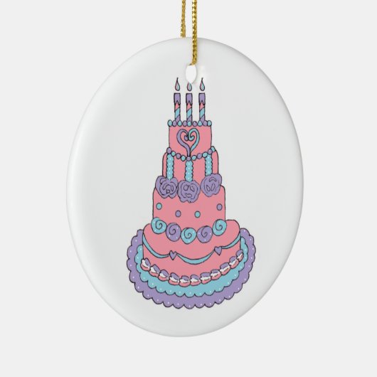  roze maagdarm keramisch ornament (Rechts)