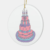 roze maagdarm keramisch ornament (Links)