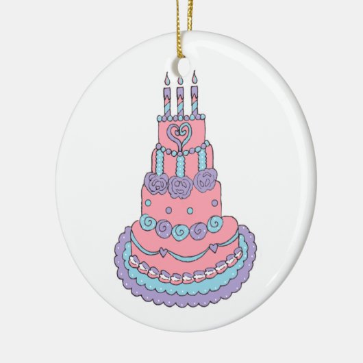  roze maagdarm keramisch ornament (Links)