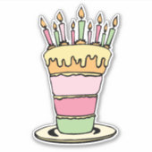 Roze maagdarmkanaal sticker (Voorkant)