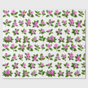 Roze Maagdenpalm Bloem Botanische Set Sadabahar Cadeaupapier