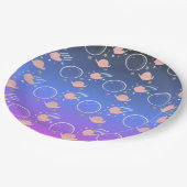 Roze maan asteroïde Sun Galaxy Birthday Papieren Bordje (Gekanteld)