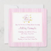 Roze Maan Baby Shower Kaart (Achterkant)