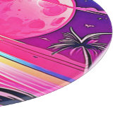 Roze Maan Beachscape Art Snijplank (Hoek)