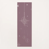 Roze maan en afzuigsterren Yoga Mat (Voorkant)