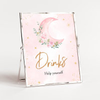 Roze Maan en Sterren Baby shower Drinken