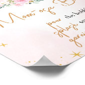 Roze Maan en Sterren Baby shower Moeder Osa Bar Poster (Hoek)