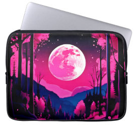 Roze Maan Fantasie Laptop Sleeve