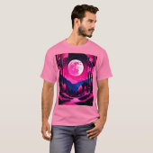 Roze Maan Fantasie T-shirt (Voorkant volledig)