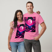 Roze Maan Fantasie T-shirt (Unisex)