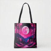 Roze Maan Fantasie Tote Bag (Voorkant)