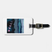 Roze Maan Fases Landschap Bagagelabel (Voorkant horizontaal)