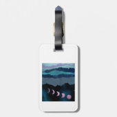 Roze Maan Fases Landschap Bagagelabel (Achterkant verticaal)