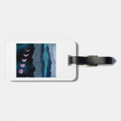 Roze Maan Fases Landschap Bagagelabel (Achterkant horizontaal)