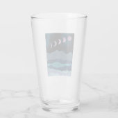 Roze Maan Fases Landschap Glas (Achterkant)