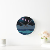 Roze Maan Fases Landschap Ronde Klok (Huis)