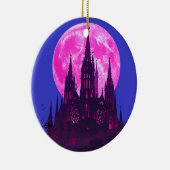 Roze Maan Gotische kathedraal Keramisch Ornament (Rechts)