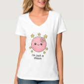 Roze maan met een boog t-shirt (Voorkant)