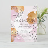 Roze Maan naar de maan Kaart (Staand voorkant)