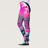 Roze Maan Neon Beachscape Leggings (Links)